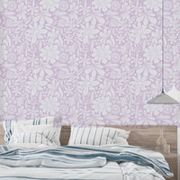 Happy Blooms Lilac Wallpaper - Wallanza