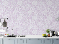 Happy Blooms Lilac Wallpaper - Wallanza