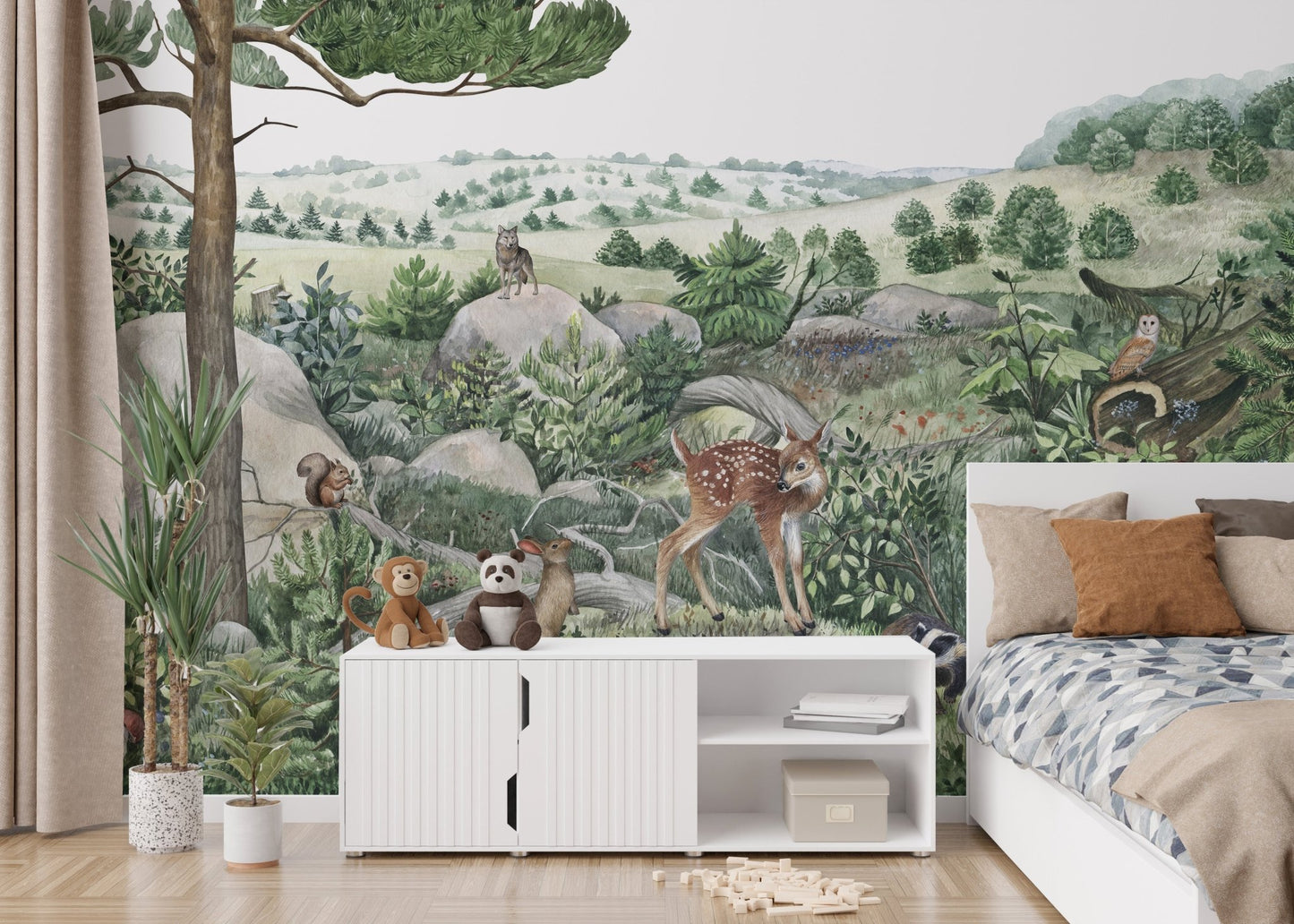Happy Hills Wallpaper Wall Murals - Wallanza