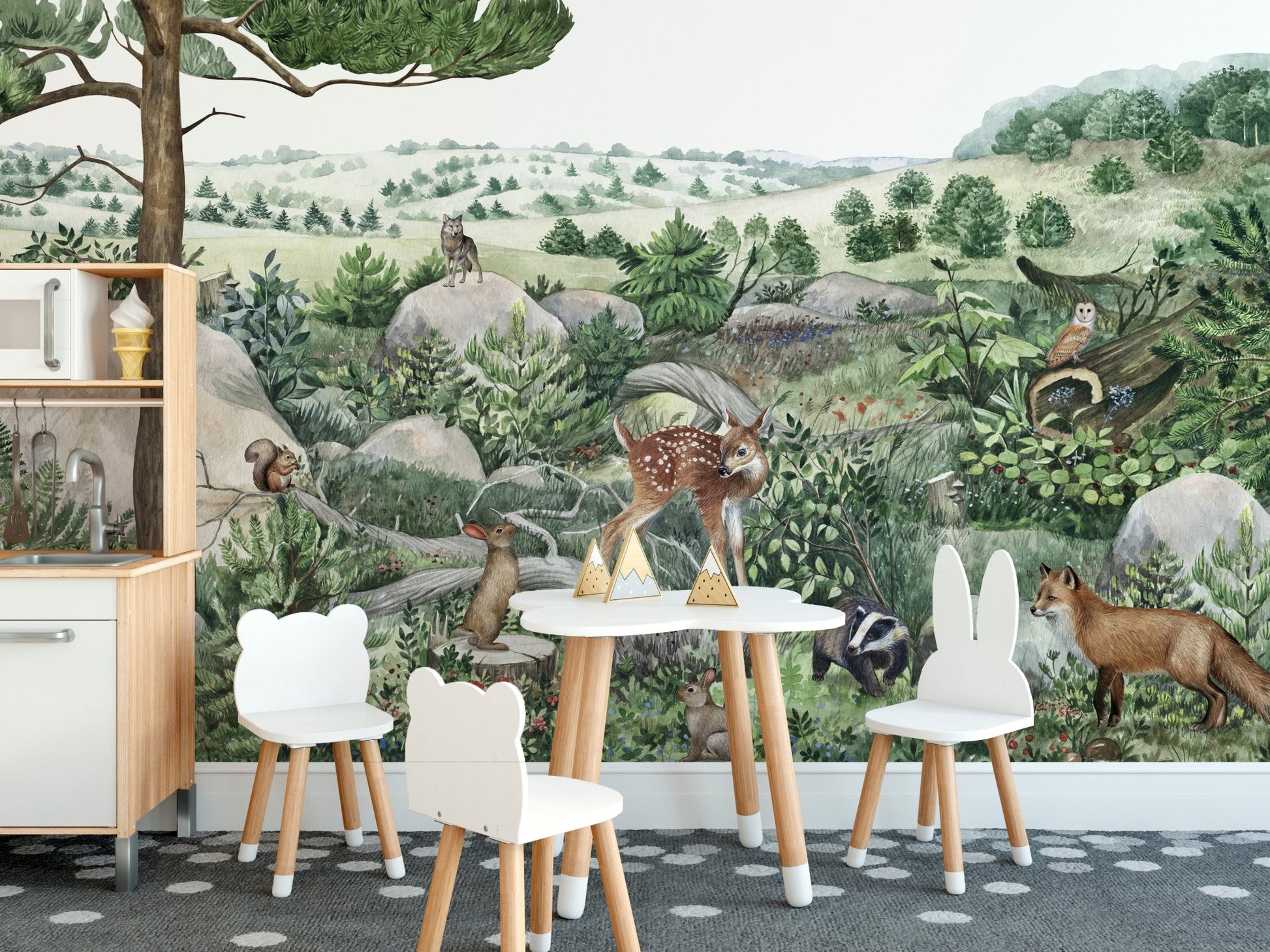 Happy Hills Wallpaper Wall Murals - Wallanza
