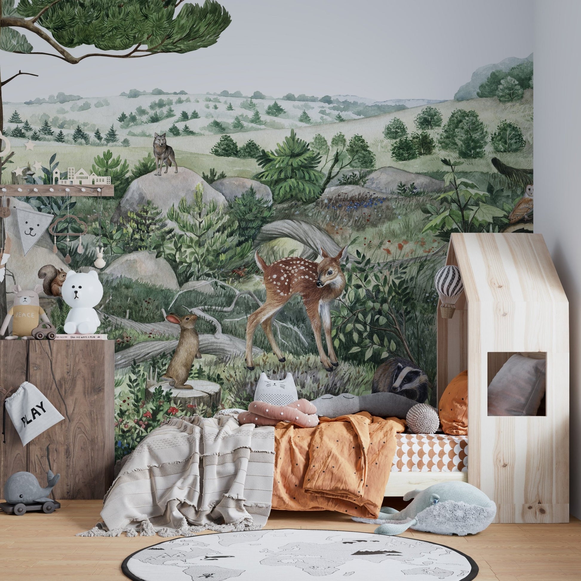 Happy Hills Wallpaper Wall Murals - Wallanza