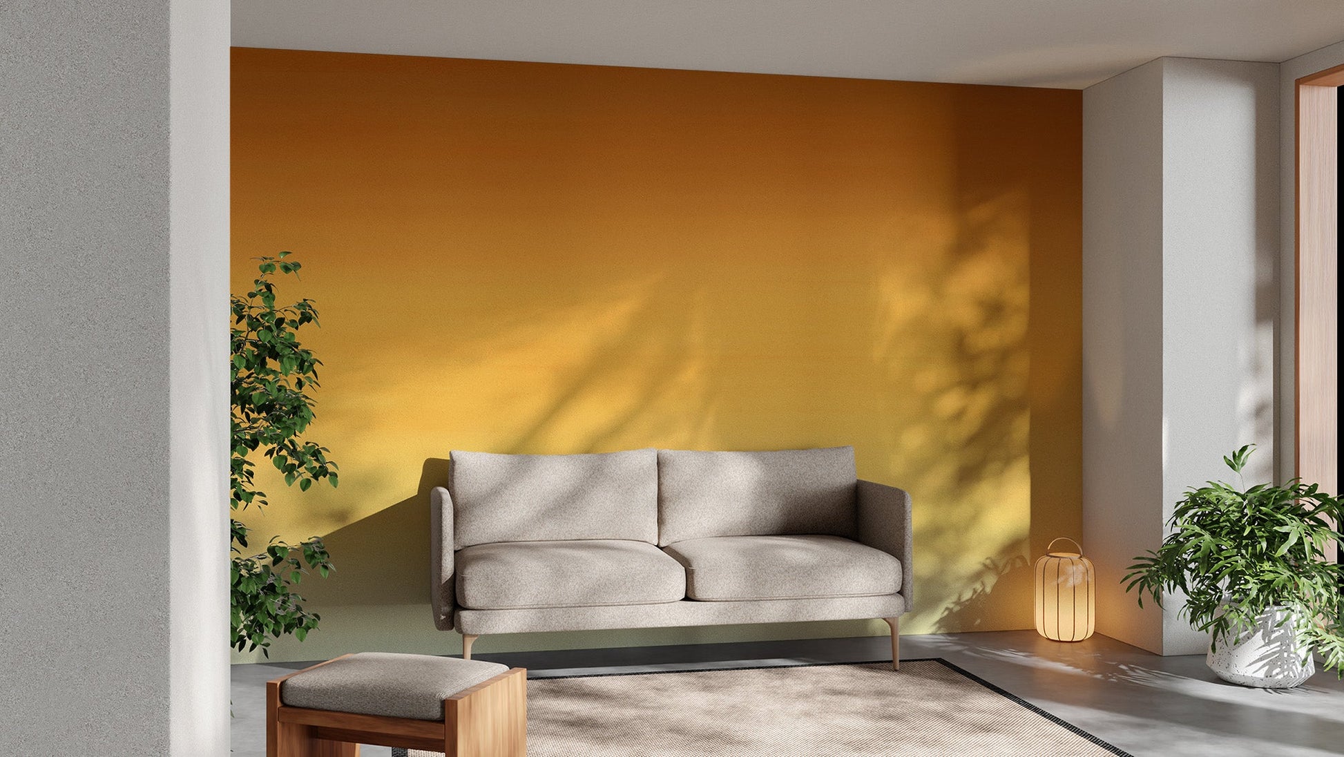 Honey Ombre Wallpaper Mural - Wallanza
