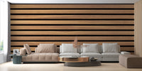 Horizontal Striped Wood Surfaces Wallpaper for a cozy feel