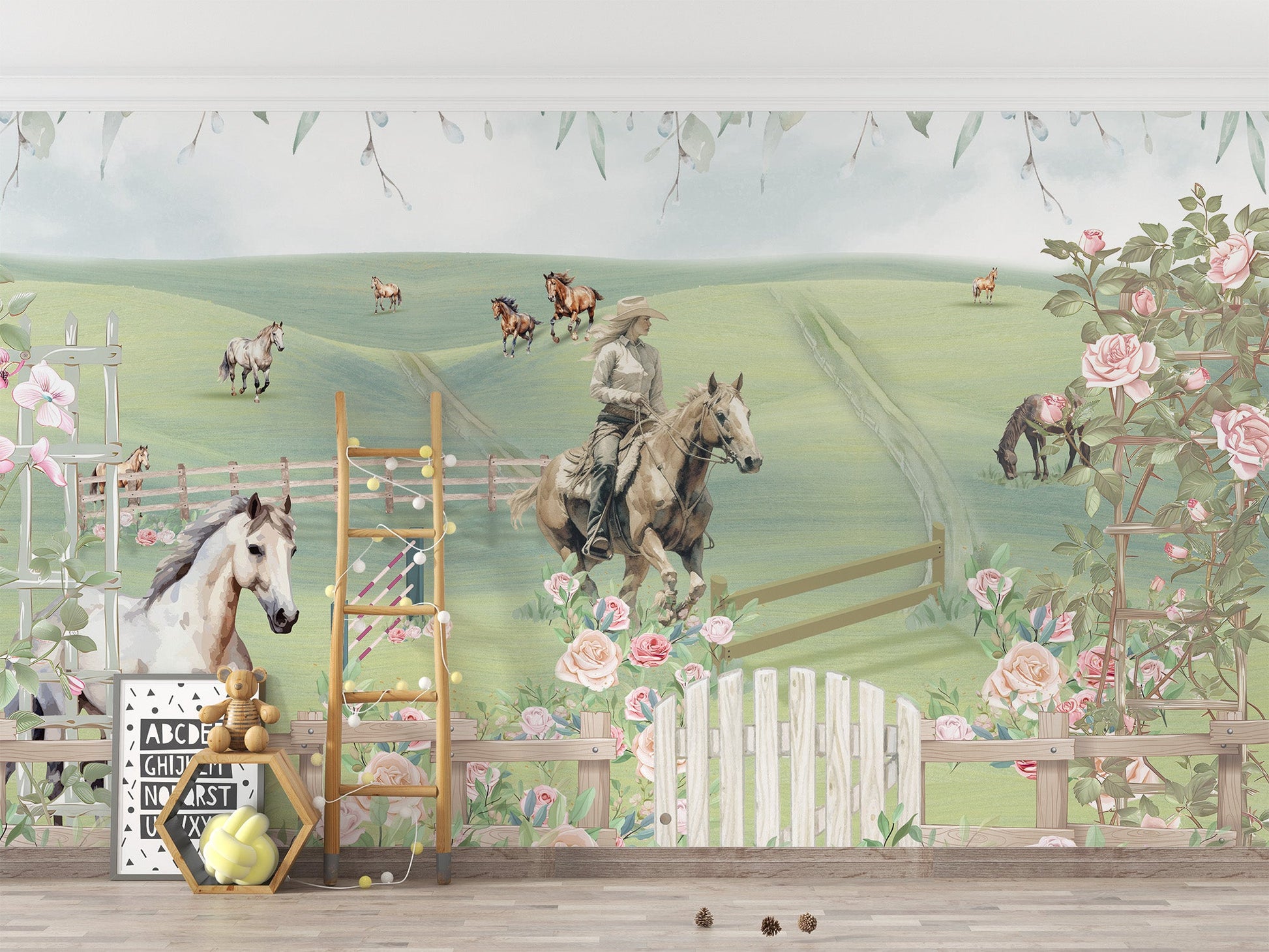Horse Riding Adventure Wall Mural - Wallanza