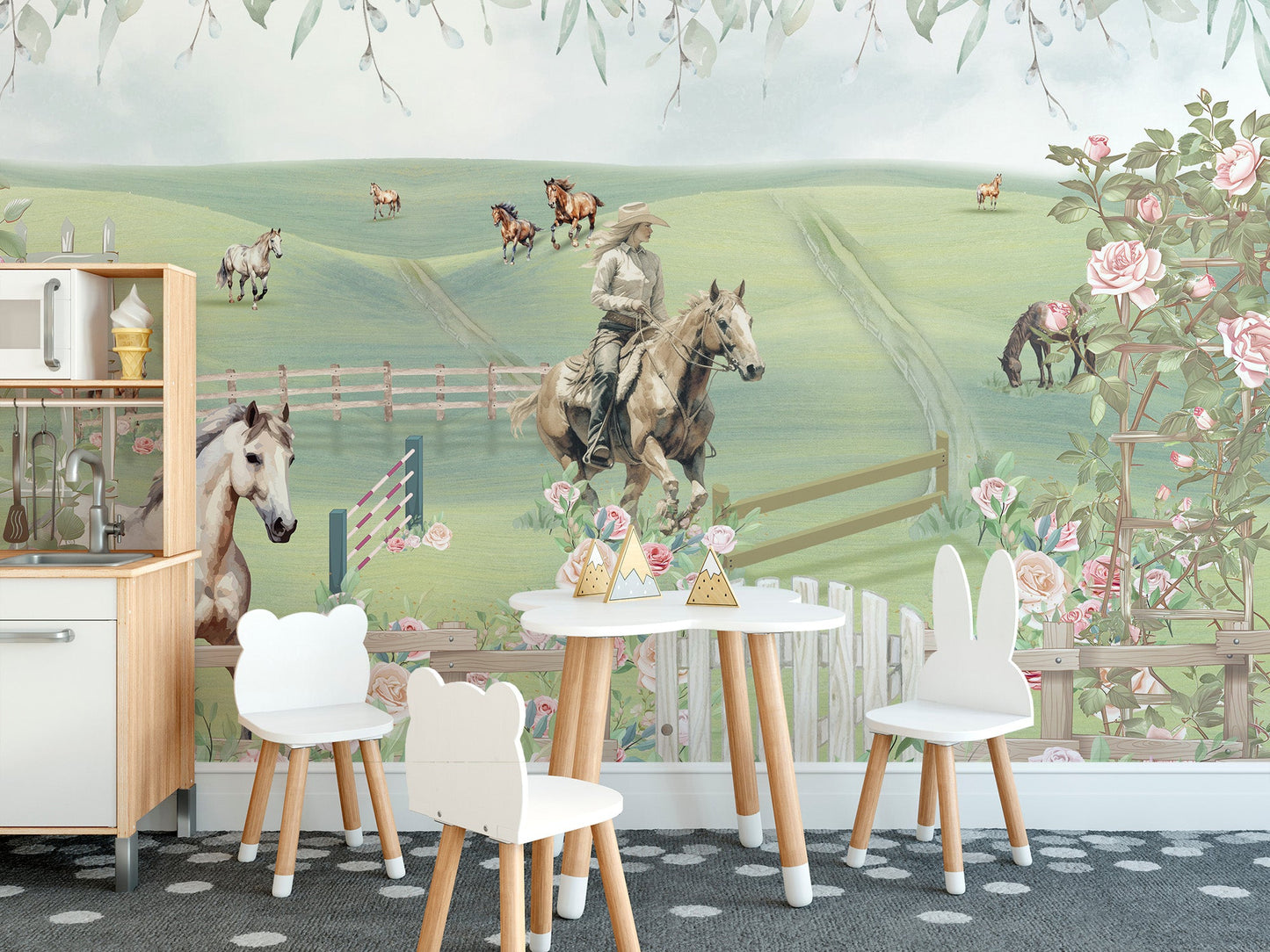 Horse Riding Adventure Wall Mural - Wallanza