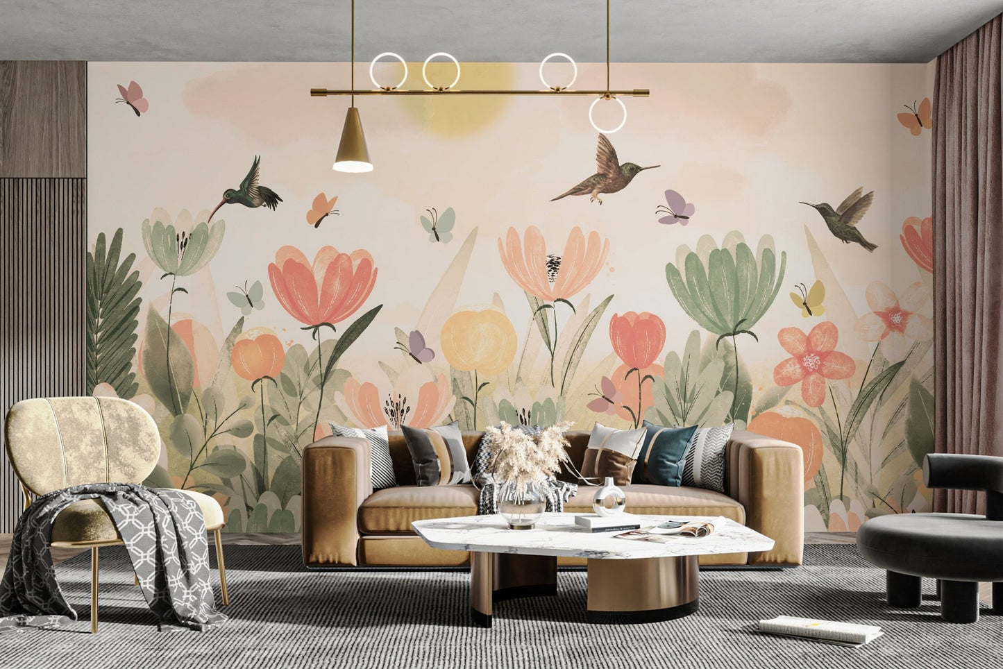 Hummingbird Haven Wallpaper Mural - Wallanza