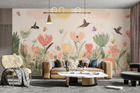 Hummingbird Haven Wallpaper Mural - Wallanza
