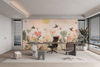 Hummingbird Haven Wallpaper Mural - Wallanza