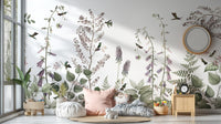 Hummingbird Hedge Wall Mural - Wallanza