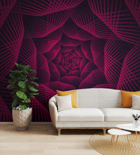 Hypnotic 3D Geometric Illusion Wallpaper - Wallanza