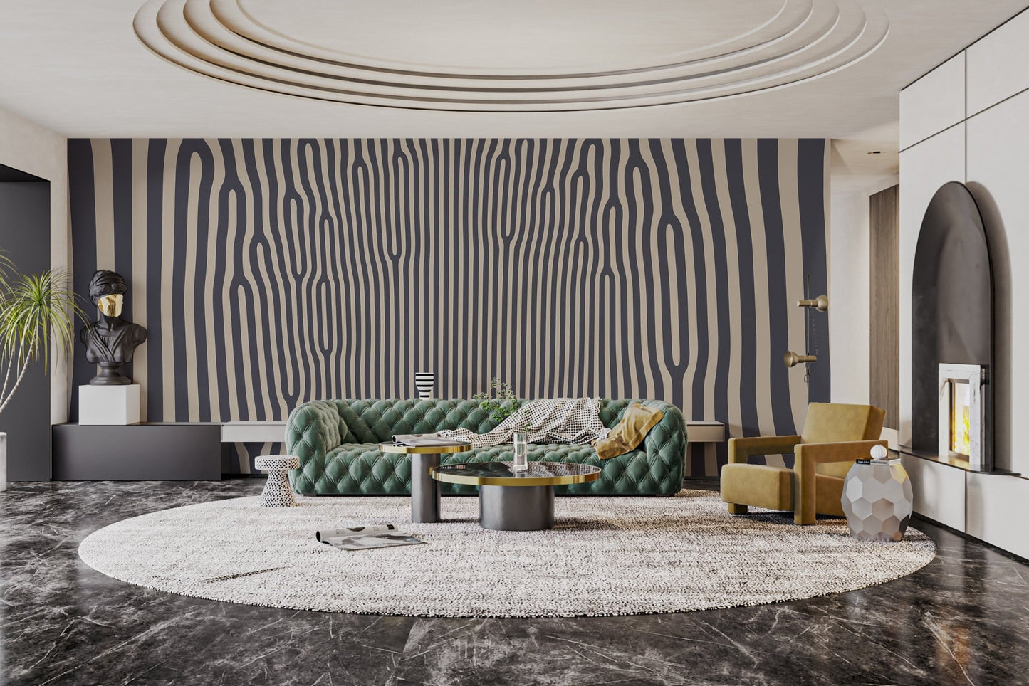 Hypnotic Pattern Wallpaper Mural - Wallanza