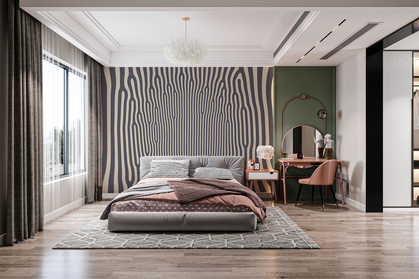 Hypnotic Pattern Wallpaper Mural - Wallanza