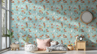 Cute Deer and Hare Wallpaper Mural
