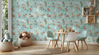 Deer and Hare Kids Wallpaper Mural