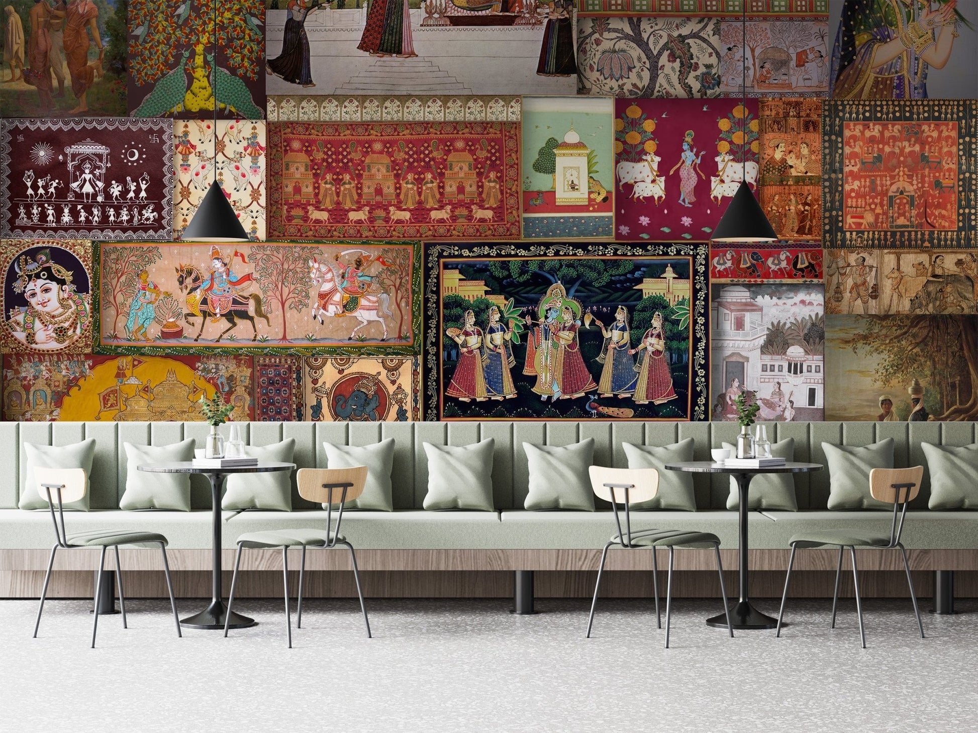 Indian Traditional Art Wall Mural - Wallanza