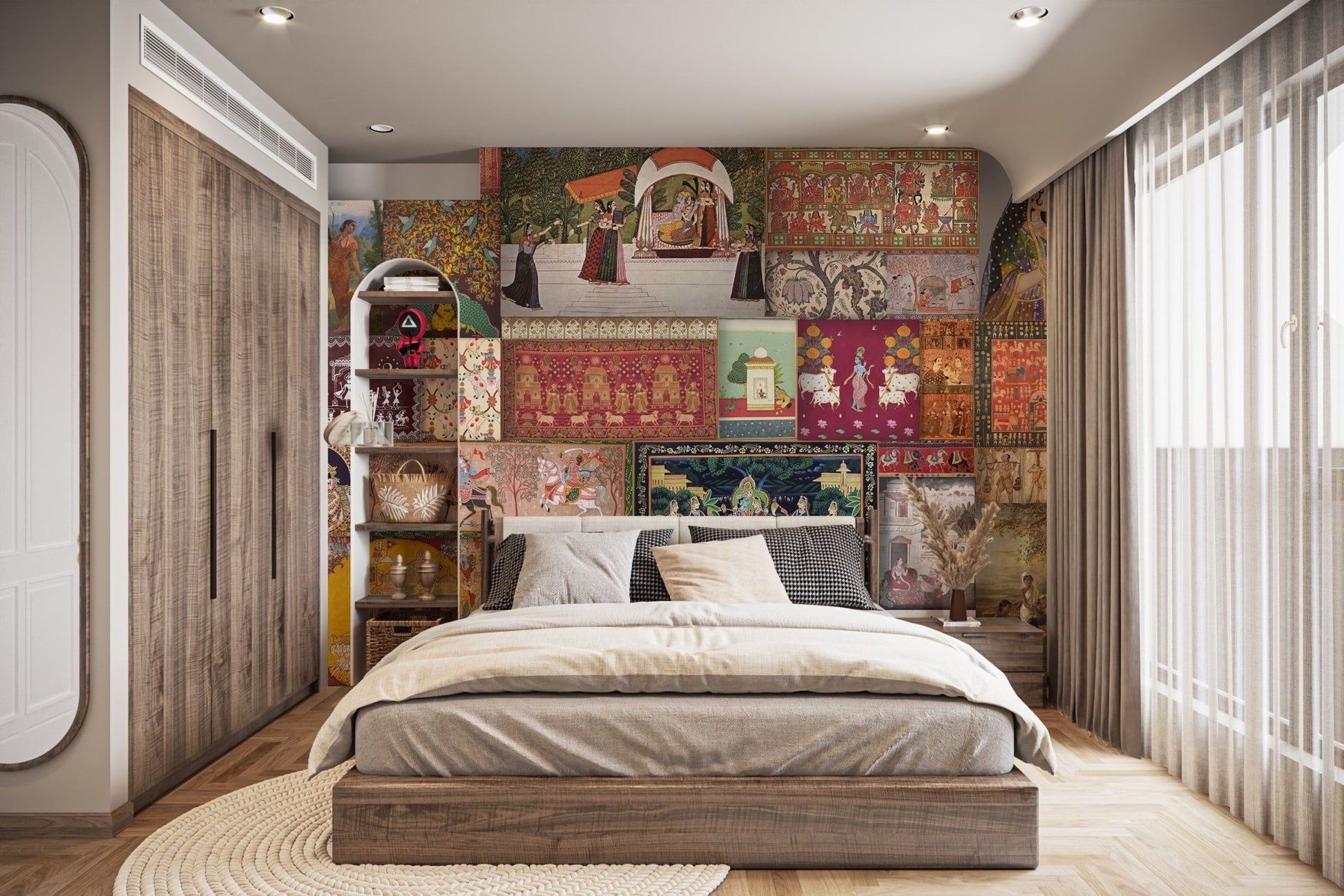 Indian Traditional Art Wall Mural - Wallanza