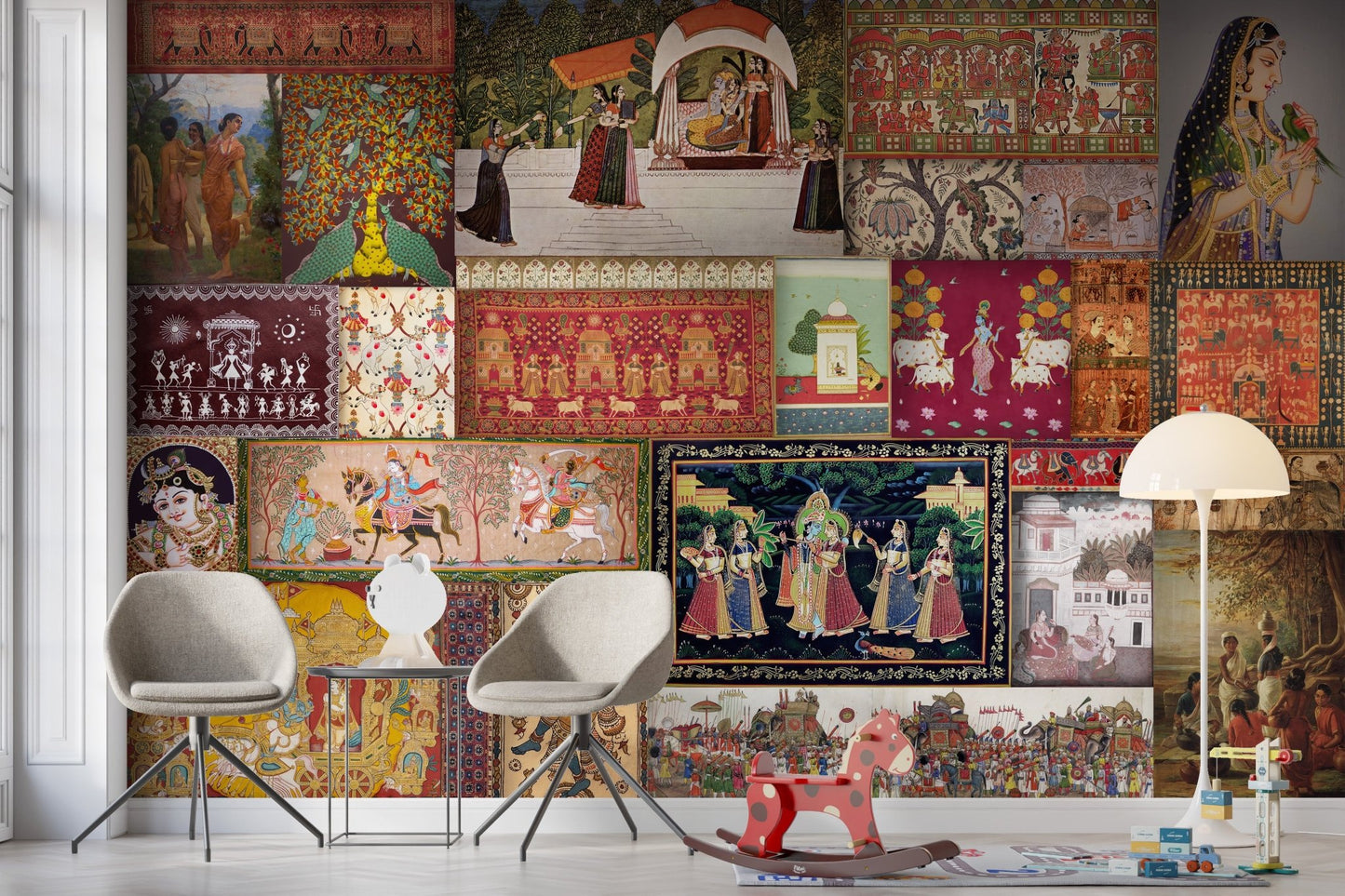 Indian Traditional Art Wall Mural - Wallanza