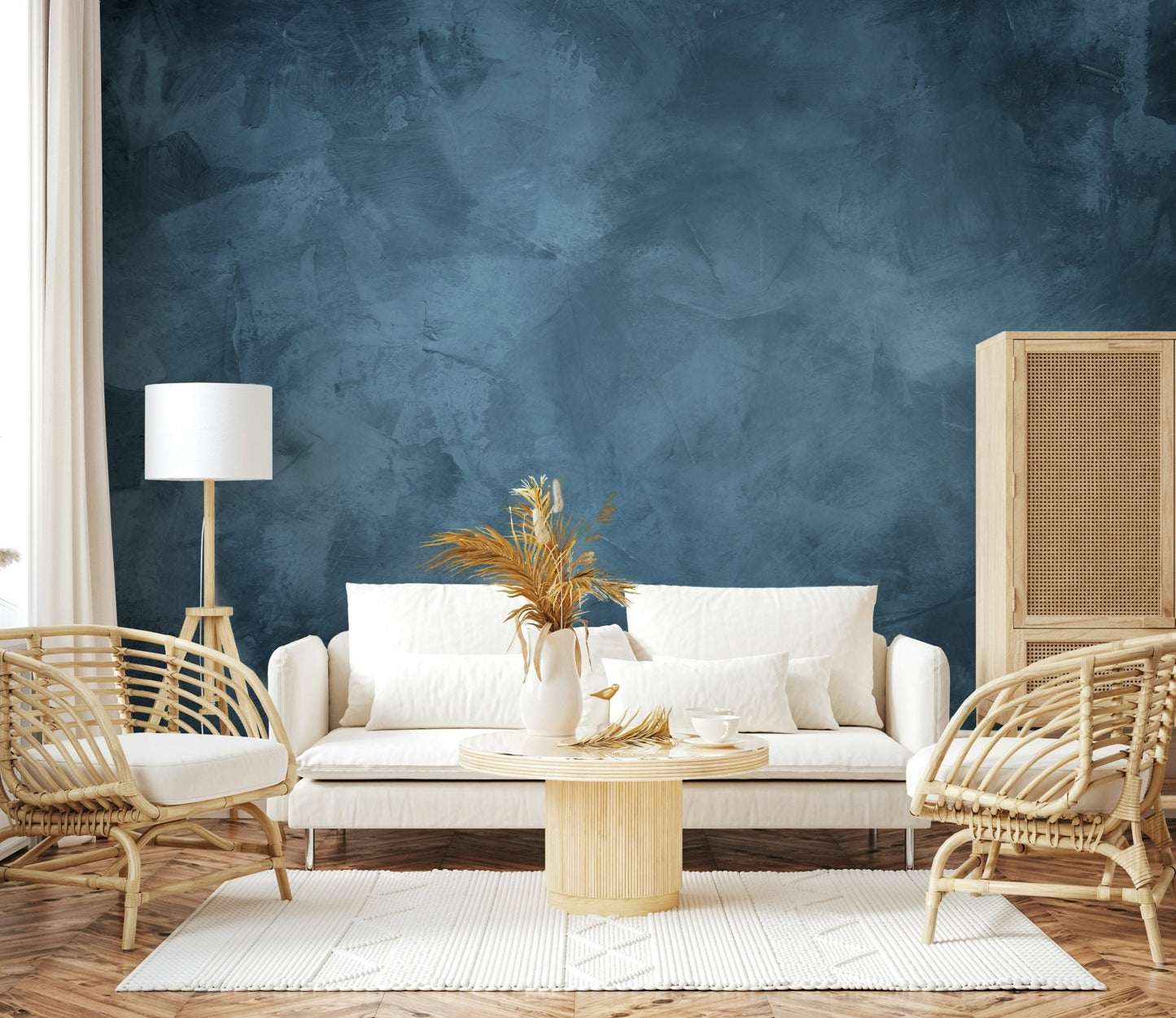Indigo Depths Texture Wall Mural - Wallanza