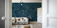 Indigo Poppy Dream Wall Mural - Wallanza