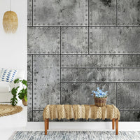Industrial Rivet Plate Wall Mural - Wallanza