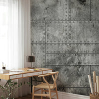 Industrial Rivet Plate Wall Mural - Wallanza