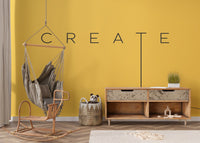 Creative concept wallpaper mural with black silhouette detail.