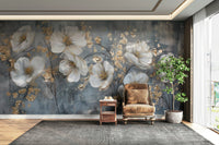 Ivory Petals Wall Mural - Wallanza