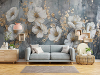 Ivory Petals Wall Mural - Wallanza