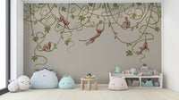 Joyful Monkey Nursery Wallpaper - Wallanza