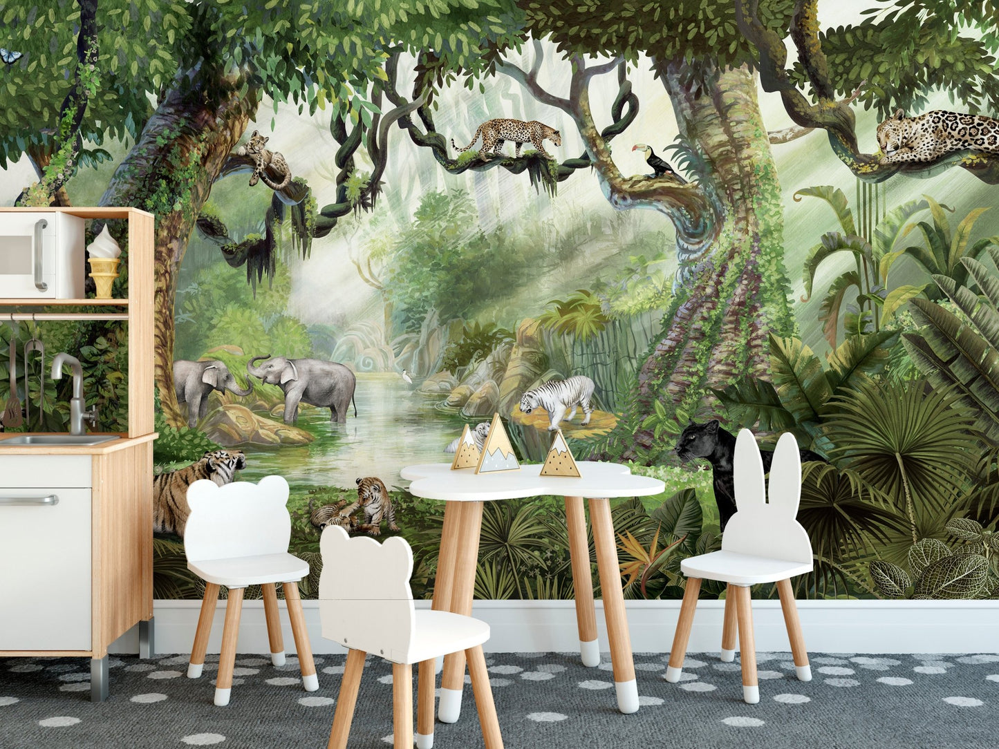 Jungle Cats Wallpaper Murals - Wallanza