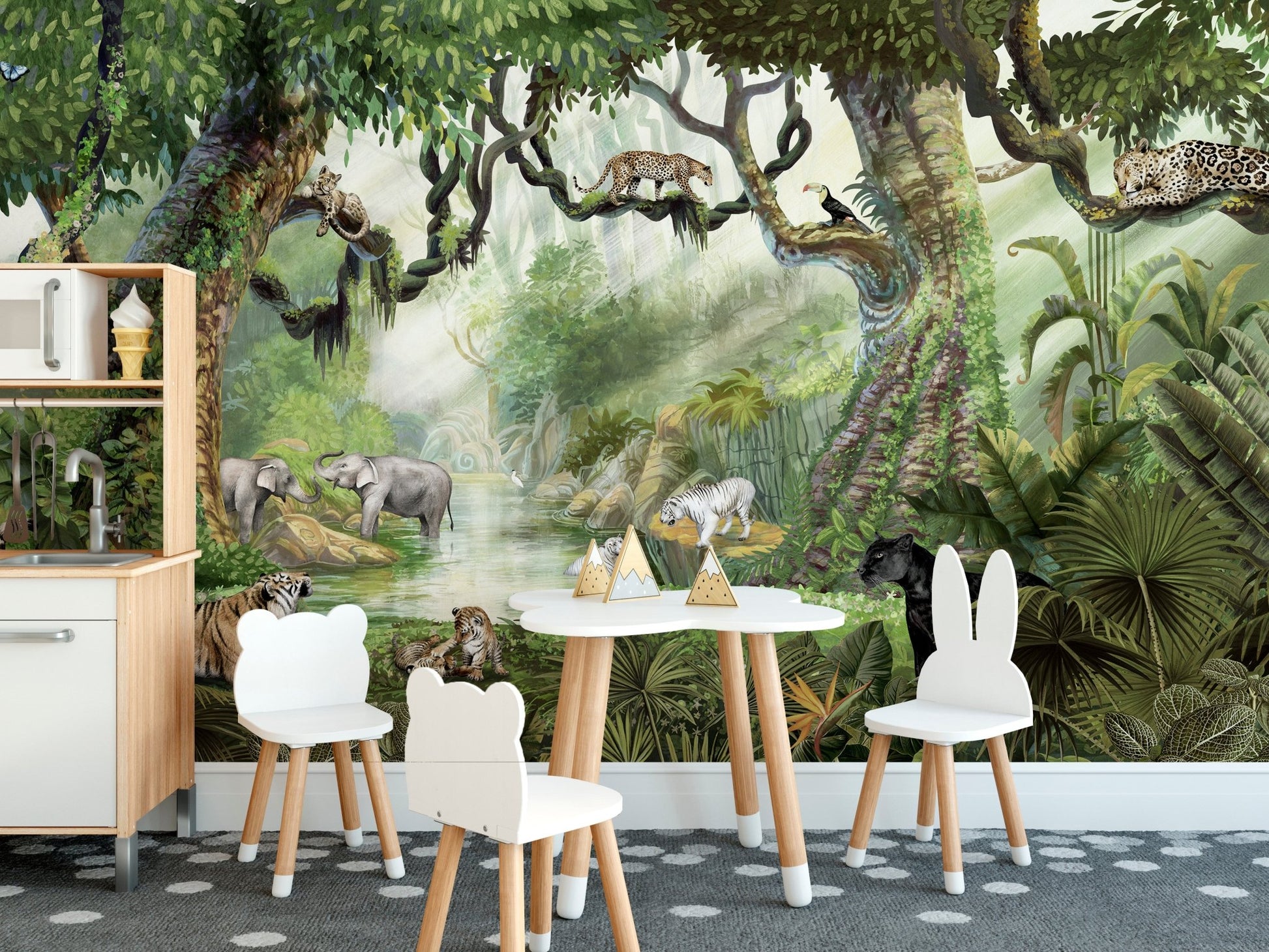 Jungle Cats Wallpaper Murals - Wallanza
