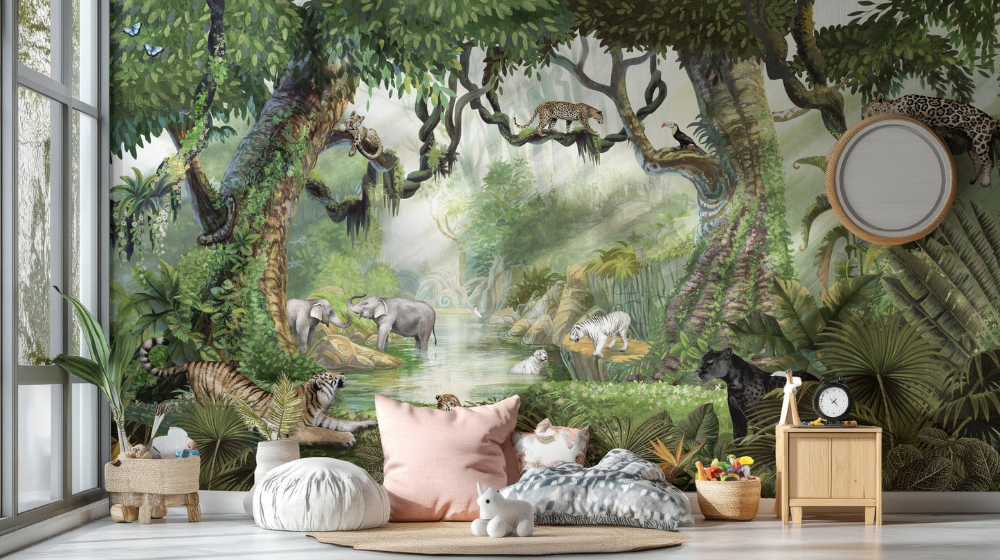 Jungle Cats Wallpaper Murals - Wallanza