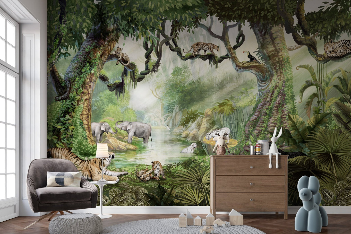 Jungle Cats Wallpaper Murals - Wallanza