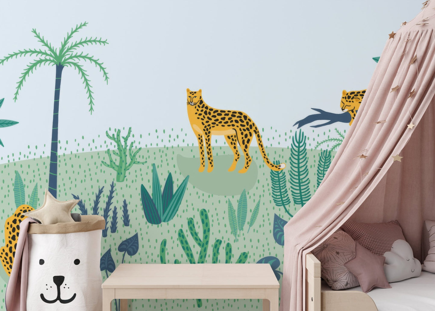 Jungle Leopard Wallpaper Mural - Wallanza