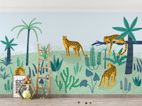 Jungle Leopard Wallpaper Mural - Wallanza