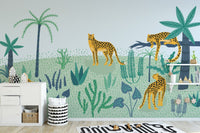 Jungle Leopard Wallpaper Mural - Wallanza