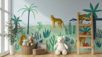 Jungle Leopard Wallpaper Mural - Wallanza