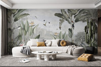Jungle-themed mural perfect for creating a tropical atmosphere
