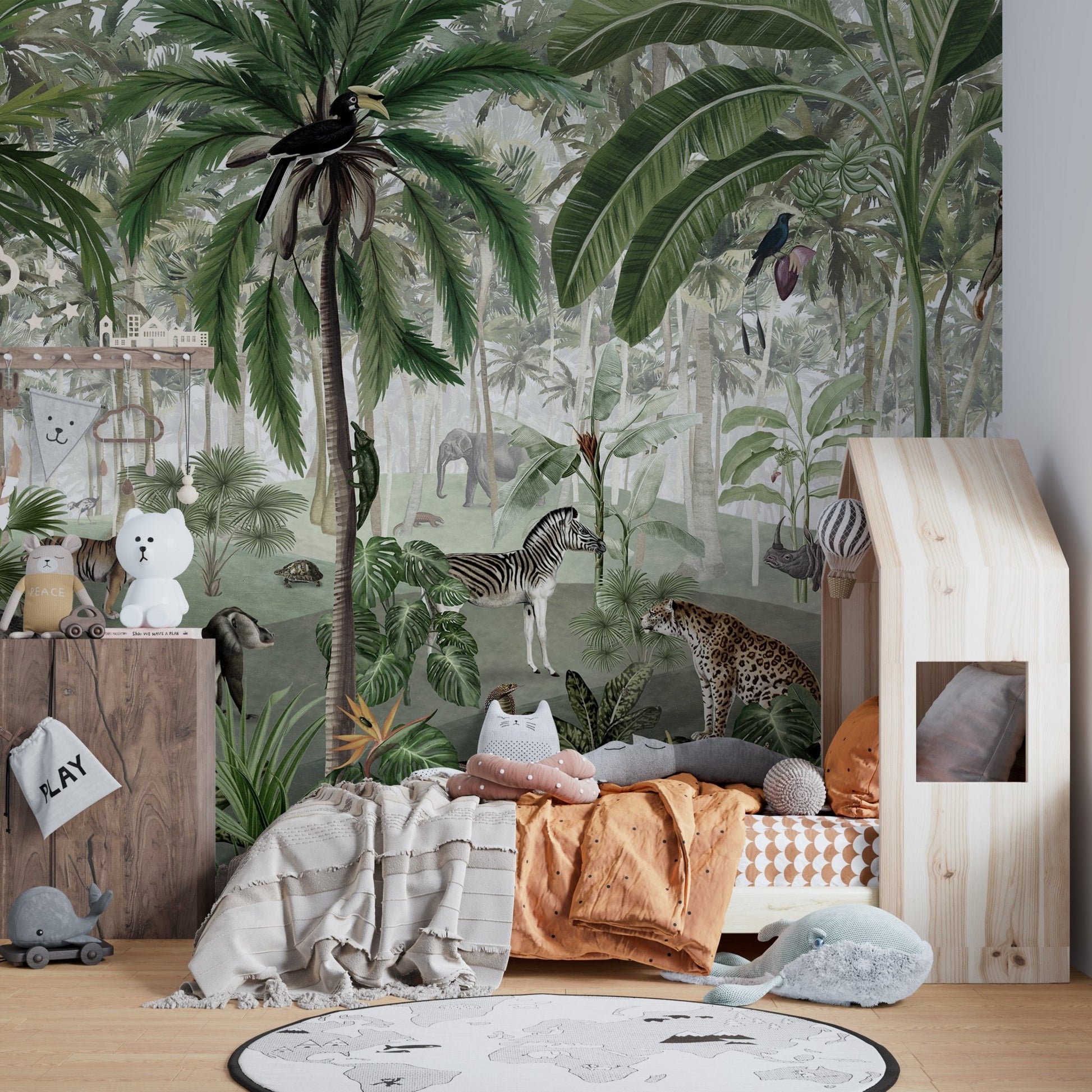 Jungle wallpaper murals for kids - Wallanza