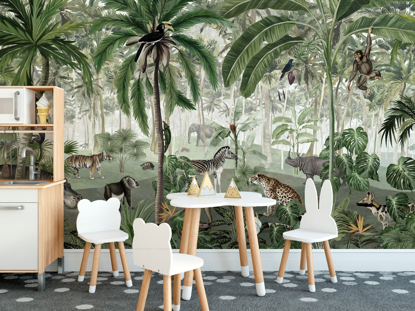 Jungle wallpaper murals for kids - Wallanza