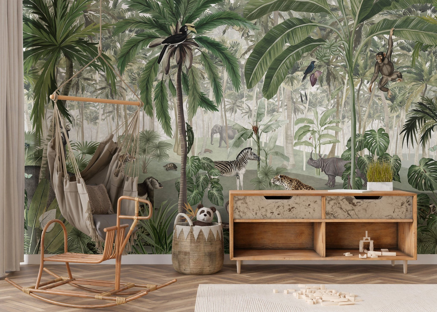 Jungle wallpaper murals for kids - Wallanza