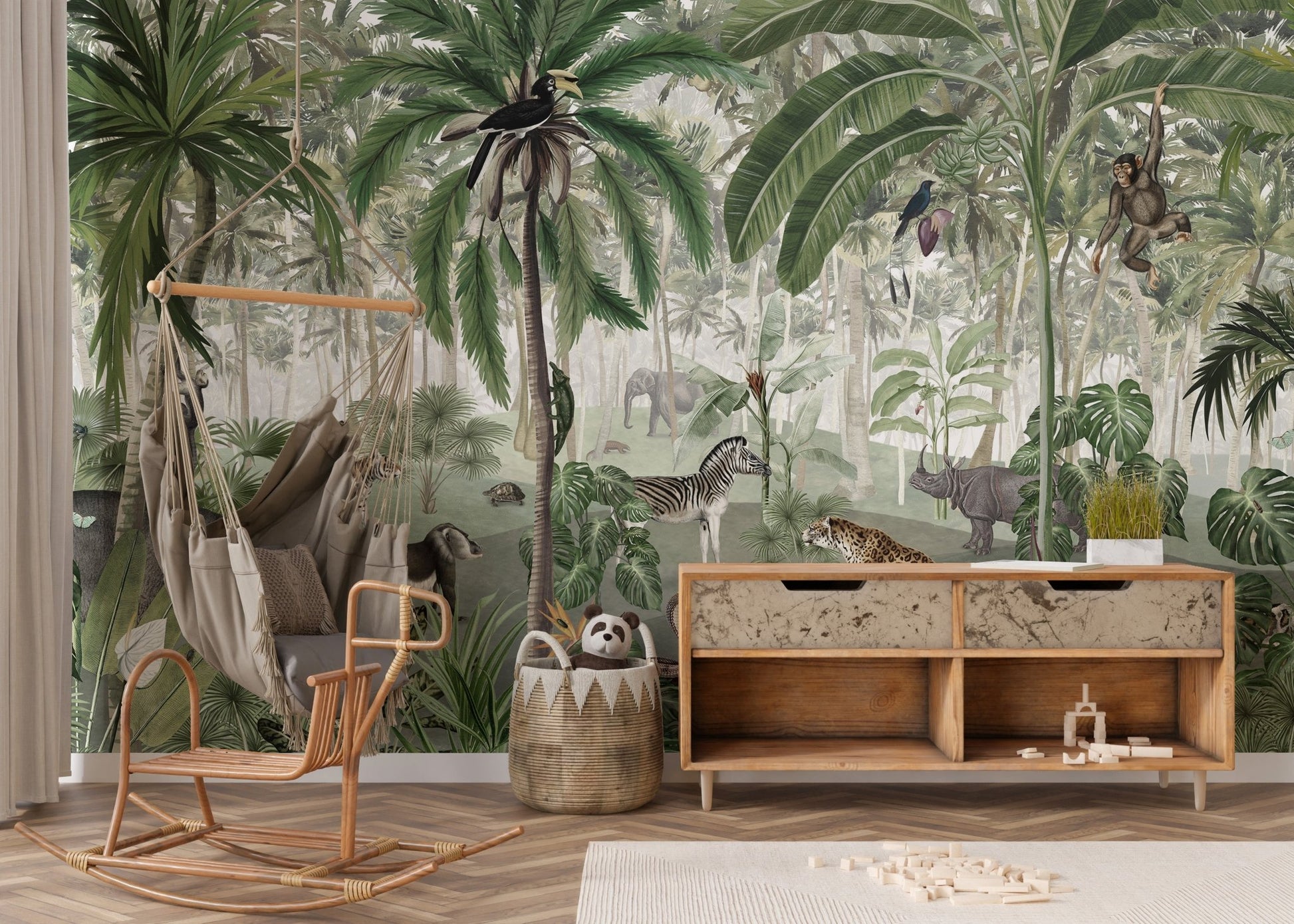 Jungle wallpaper murals for kids - Wallanza