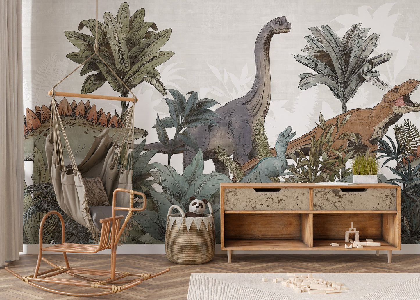 Jurassic Forest Adventure Wall Mural - Wallanza