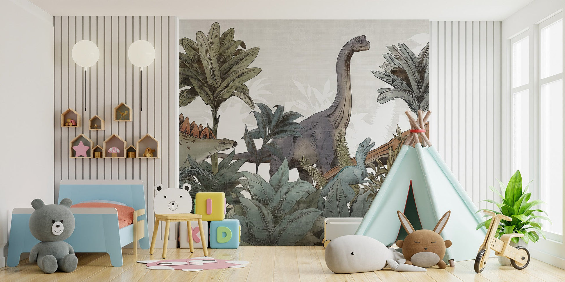Jurassic Forest Adventure Wall Mural - Wallanza