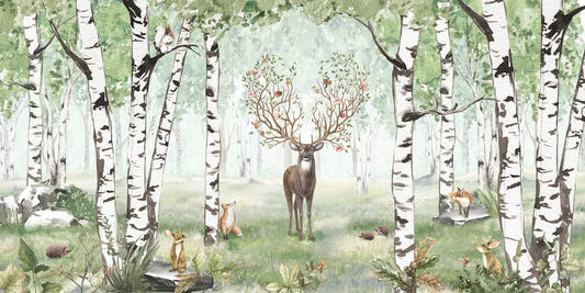 Forest Deer Wallpaper Mural