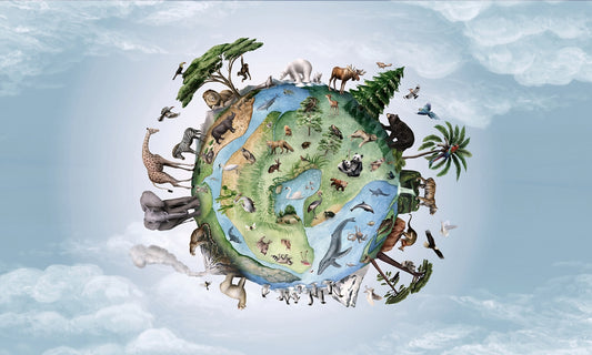 Global Wildlife Wallpaper Mural