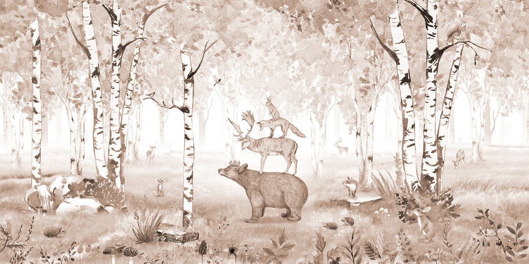 Majestic Bear Deer Wall Mural in your room