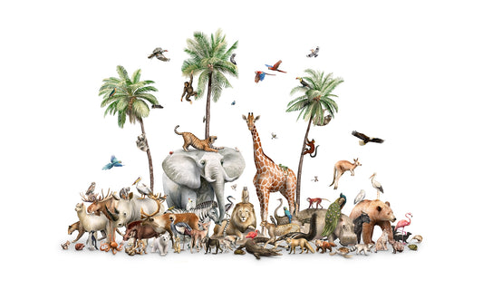 Global Animals Collection Wall Mural