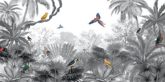 Tropical Birds Canopy Wall Mural