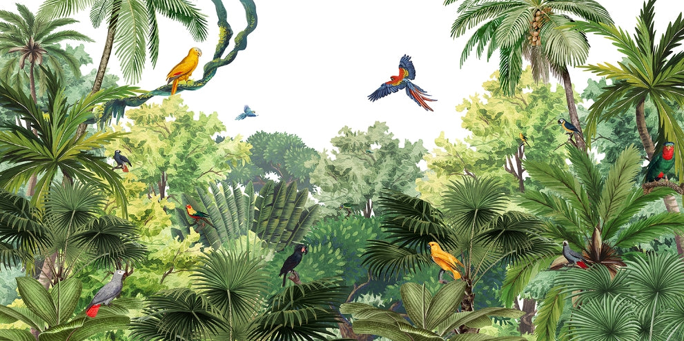 Exotic Birds Wallpaper Mural